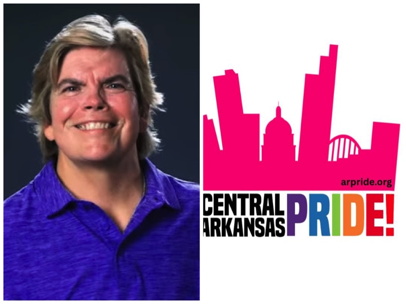 Headshot of Dolores Wilk and Central Arkansas Pride logo